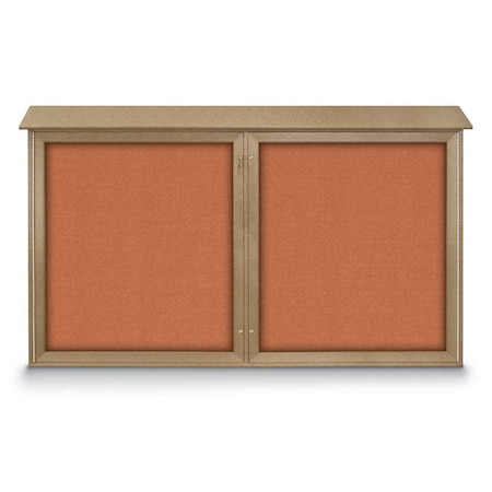 United Visual Products Open Faced Traditional Rounded Corkboard UV646ARC-SATIN-SURF
